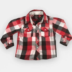 Red Boys Button  Down Shirt - 18M